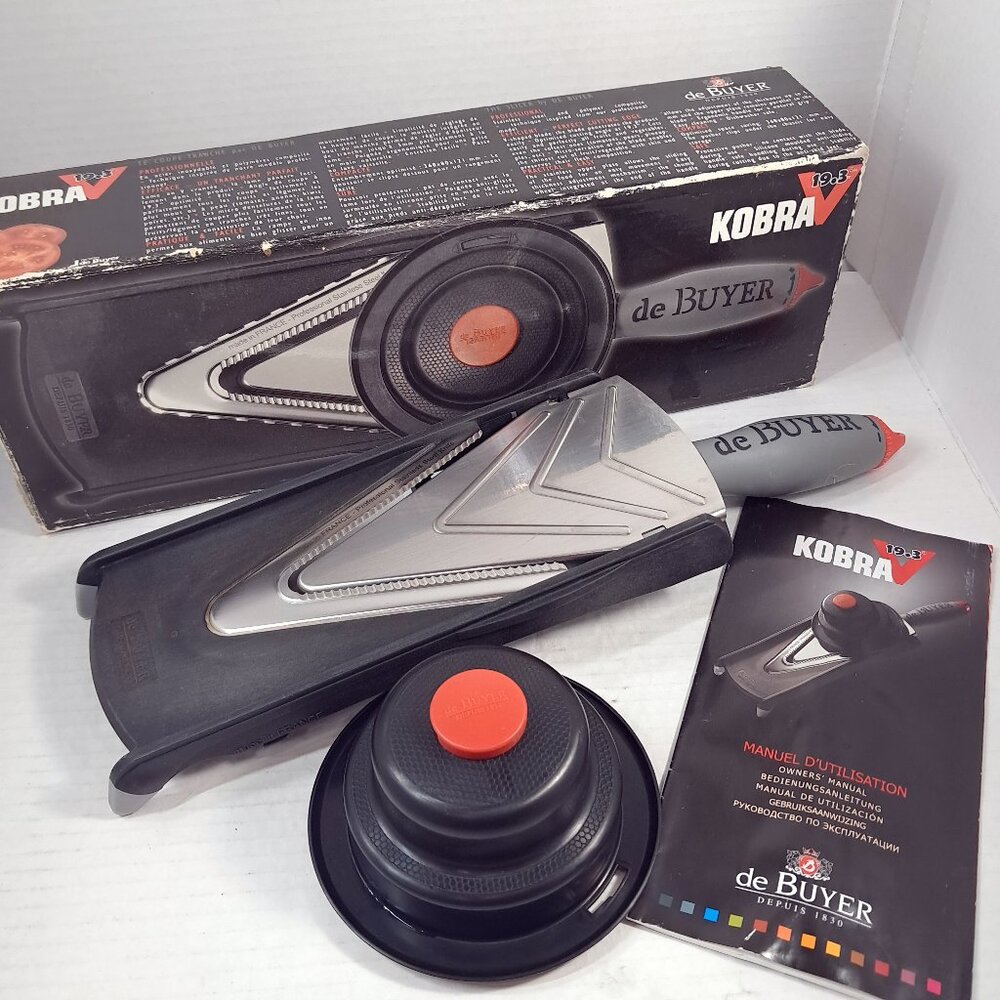 De Buyer Kobra Axis mandoline Handheld Slicer Adjustable Thickness & Hand Guard